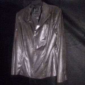 Investments Snakeskin Print Brown-Black Jacket